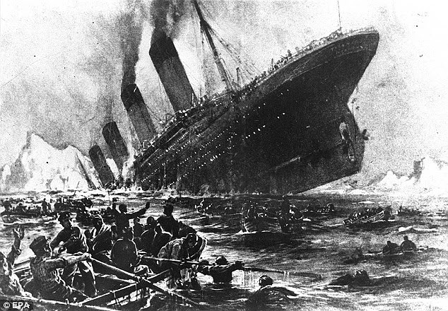 Drama: The case with strange premonitions of the Titanic disaster (pictured), which would follow more than 60 years later, filled newspapers and astounded readers on both sides of the Atlantic