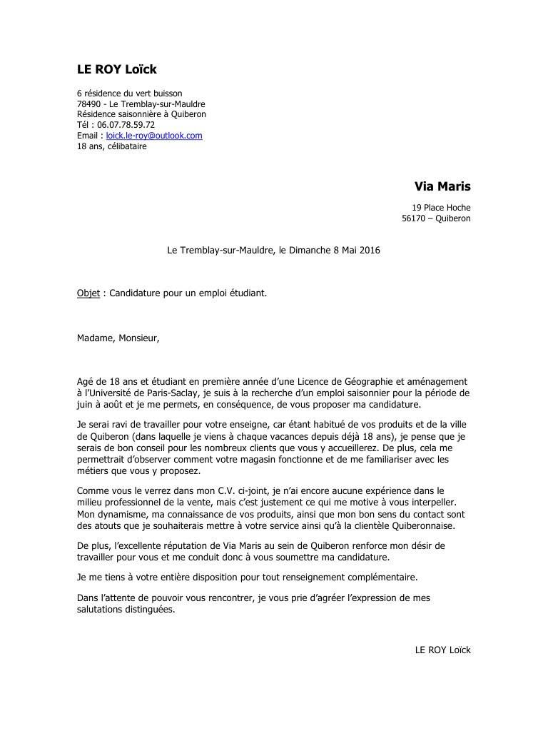 Exemple Lettre De Motivation Televendeur Sans Experience  herdakux