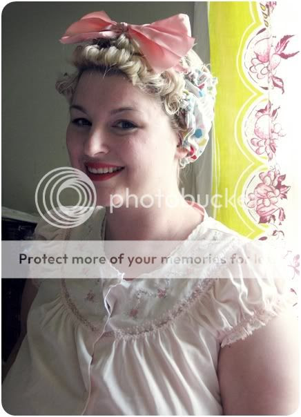 how to sew a 1940s pin curl hair scarf