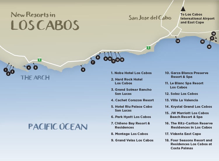 35 Los Cabos Hotel Map Maps Database Source