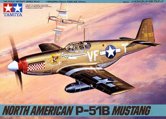Tamiya 1/48 North American P-51B Mustang English Color Guide & Paint Conversion