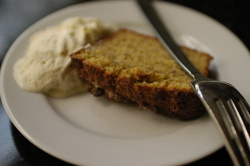 orange-almond cake with lemongrass ice cream