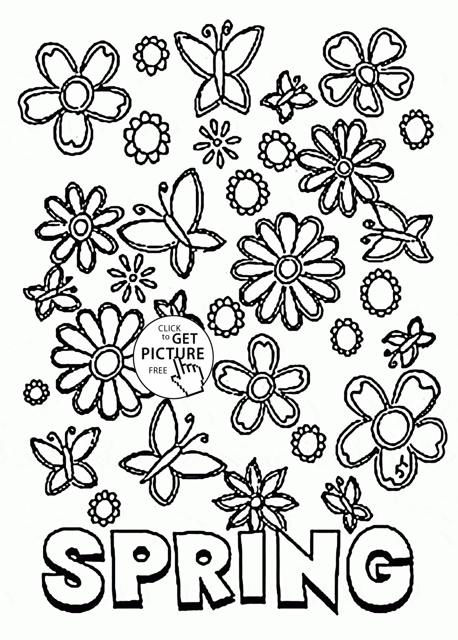 Spring Coloring Sheets Free Printable Spring Coloring Pages 