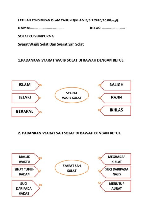 Pendidikan Islam Tahun 2  nosanter