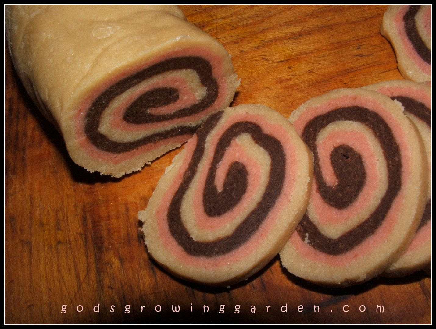 Neapolitan Swirl Refrigerator Cookies by Angie Ouellette-Tower for godsgrowinggarden.com photo 019_zpsamyujzte.jpg