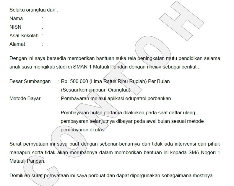 Contoh Surat Keterangan Menerima Siswa Pindahan Sd  Kumpulan Surat Penting