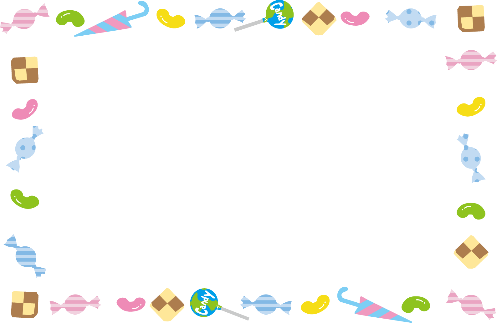 かわいいディズニー画像 心に強く訴えるお菓子 枠 イラスト 無料