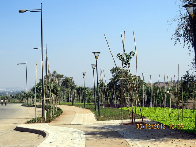 Entrance Boulevard - 6 lane concrete road with, footpath, cycle tract, trees & landscaping - Development in the 1st Year - Kolte-Patil Life Republic Marunji, Hinjewadi - Kasarsai Road, Pune 411057
