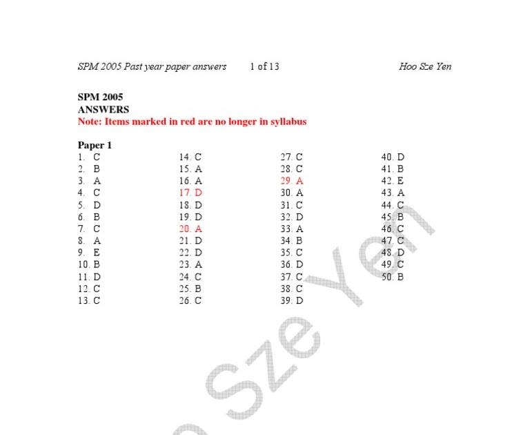 Skema Jawapan Matematik Tambahan Spm 2004  malaykuri