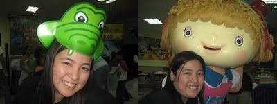 Abbie with Jollibee's Hetty and the funny hat