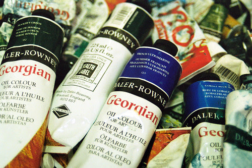 Tubes of oil paint by 35mm_photographs