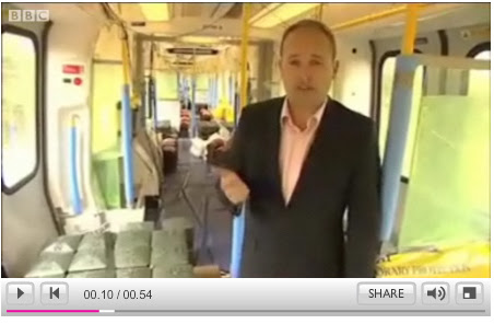 Air conditioned Tube trial - BBC Screengrab