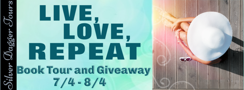 Book Tour Banner for the contemporary Romance Live, Love, Repeat by JD Corbett with a Book Tour Giveaway 