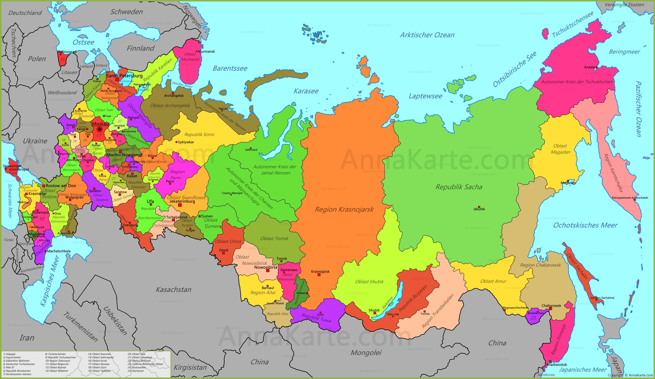 Russland Karte : Zeitschrift OSTEUROPA | Russland