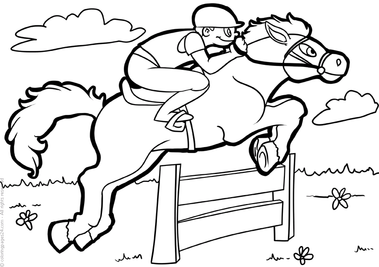 Dibujos Para Colorear Un Caballo - páginas para colorear