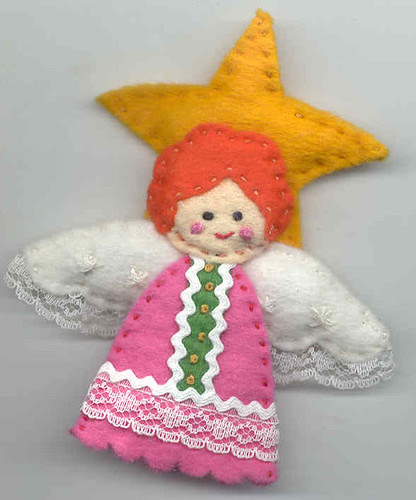 Handmade felt angel