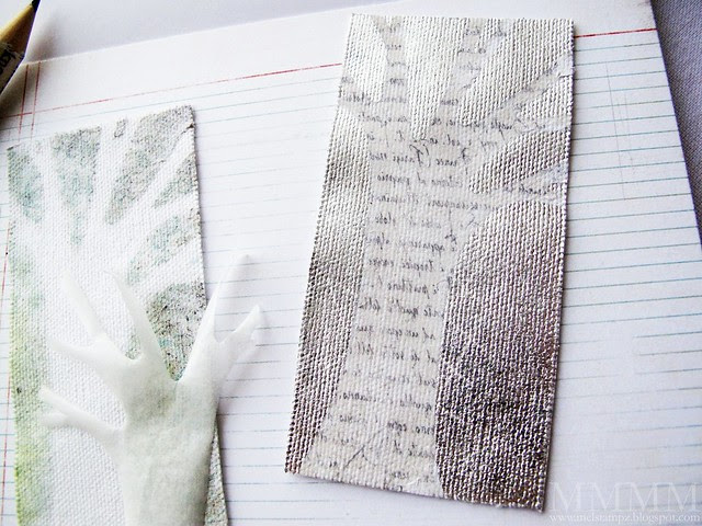 freehand art variation-here is an example of pattern paper resist after applying the silver