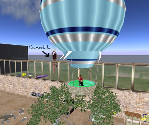Riding in a balloon