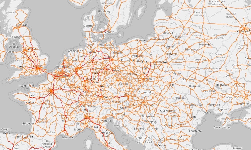 Mapa Kolejowa Europy Mapa Polski Porn Sex Picture