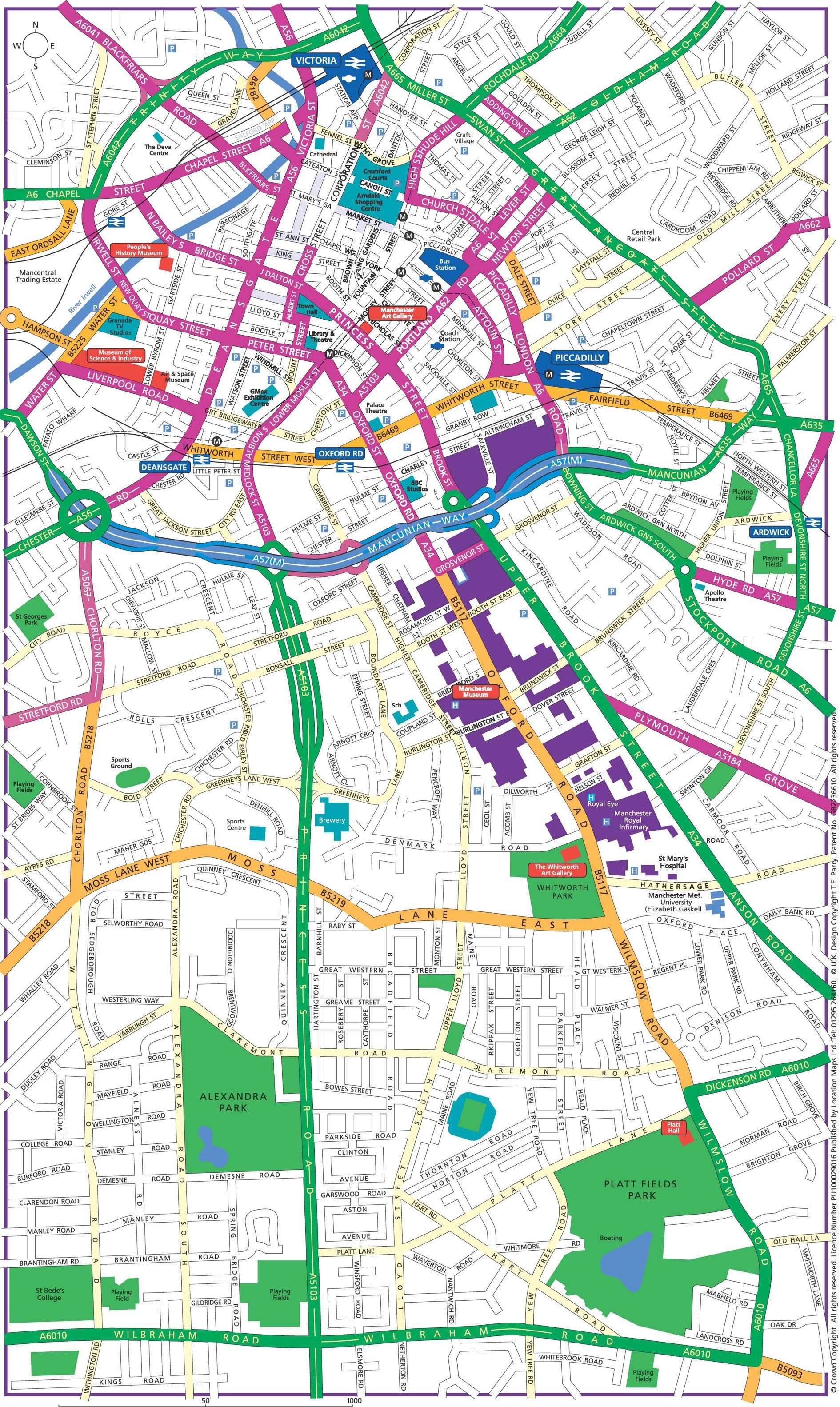 Manchester Mapa | Mapa