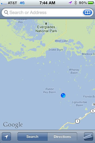 Location Coordinates in Florida Bay