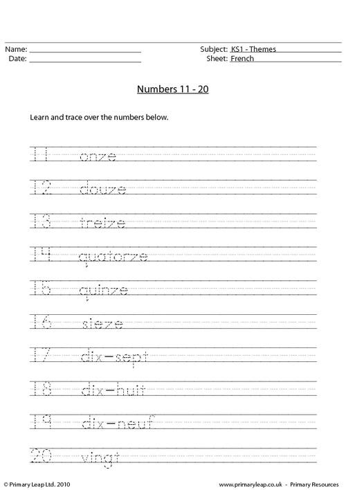 8 best images of french numbers 1 20 worksheet spanish