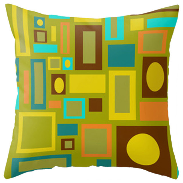 Modern Mid Century Inspired Accent Pillow - Contemporary ...