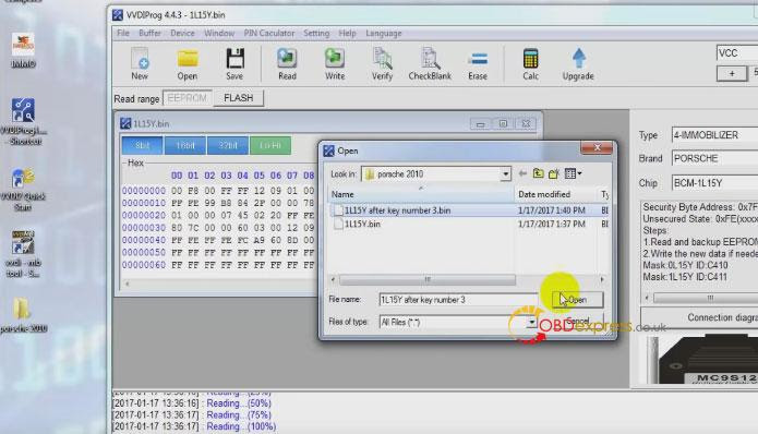 برنامه ریزی کلید 018 کلید خواندن Vvdi Porsche Bcm