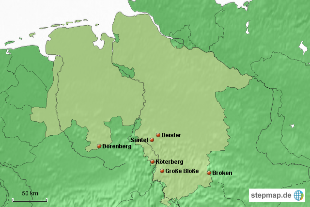 Deutschland Karte Niedersachsen