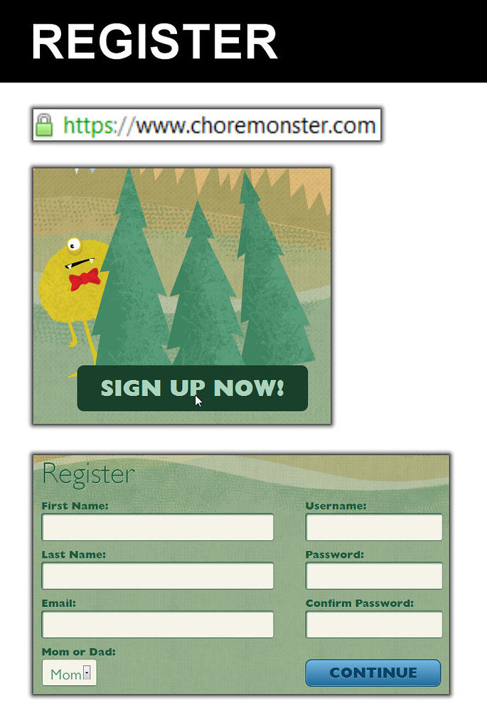 Register for ChoreMonster