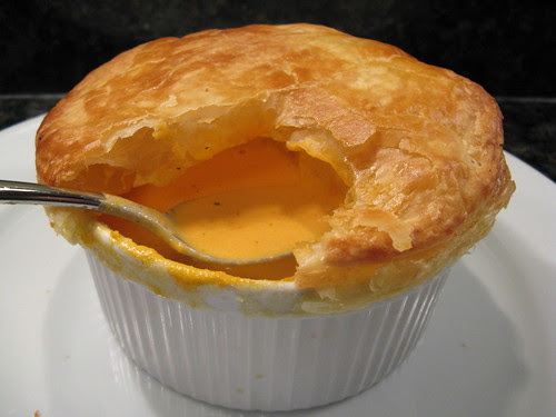 Cream of Tomato Soup with Puff Pastry