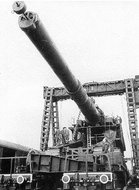 Cañón ferroviario Dora Schwerer Gustav railway gun