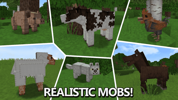 Realistic Animals Texture Pack 1.16.5 - Intensivet