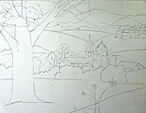 Featured image of post Pencil Easiest Landscape Drawing - How to draw easy scenery drawing for kids ,easy lands cape scenery drawing for kids,pencil sketch scenery drawing ,basic.