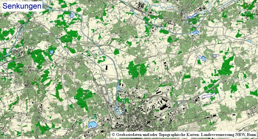 Bergschäden Ruhrgebiet Karte | Karte