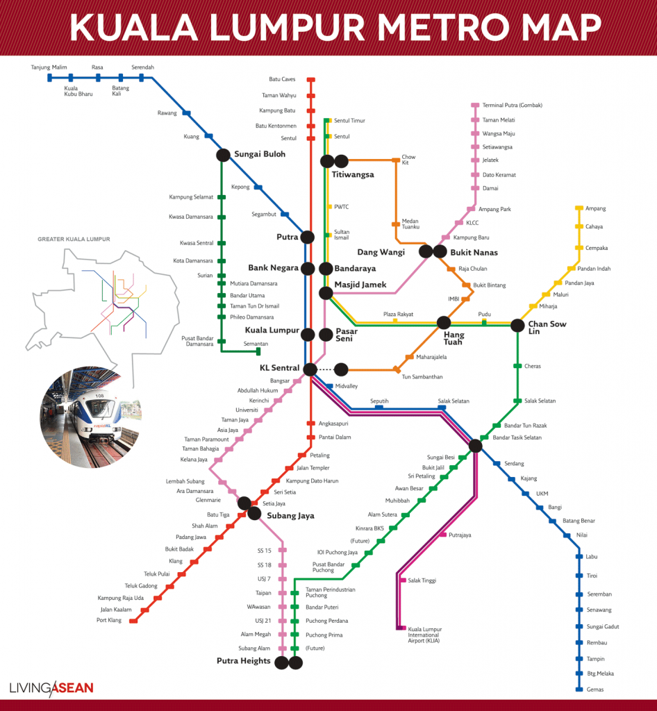 Lrt And Mrt Map Malaysia  FileMRT LRT system map (current) 0509.png