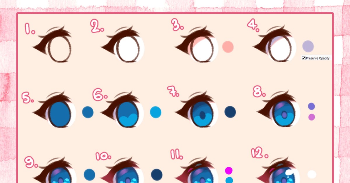 Anime Eye Coloring Tutorial - Anime Coloring Pages