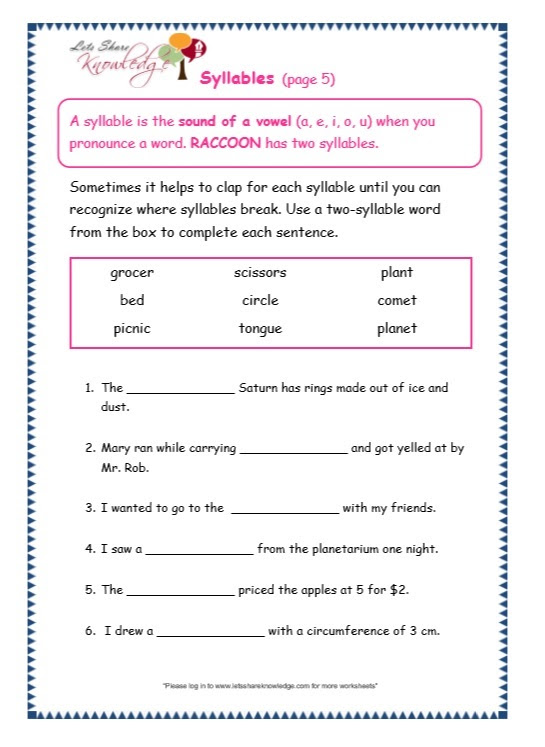 [最も人気のある！] 2nd grade 5 syllable words 172101-5 syllable words 2nd grade