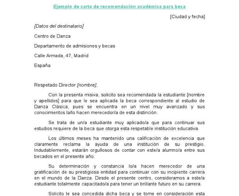 Carta De Recomendacion Academica - k Carta De