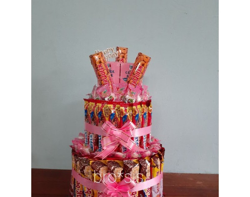 Membuat Kue Ulang Tahun Dari Snack