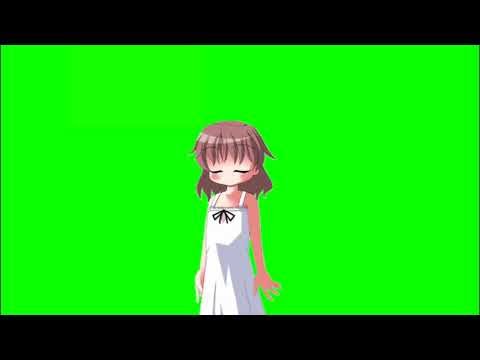 ️GREEN SCREEN EFFECTS: kawaii anime girl reactions ~ Green Screen