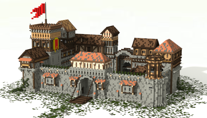Minecraft Medieval Castle Schematic