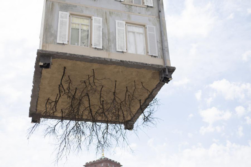 leandro erlich pulled by the roots karlsruhe designboom