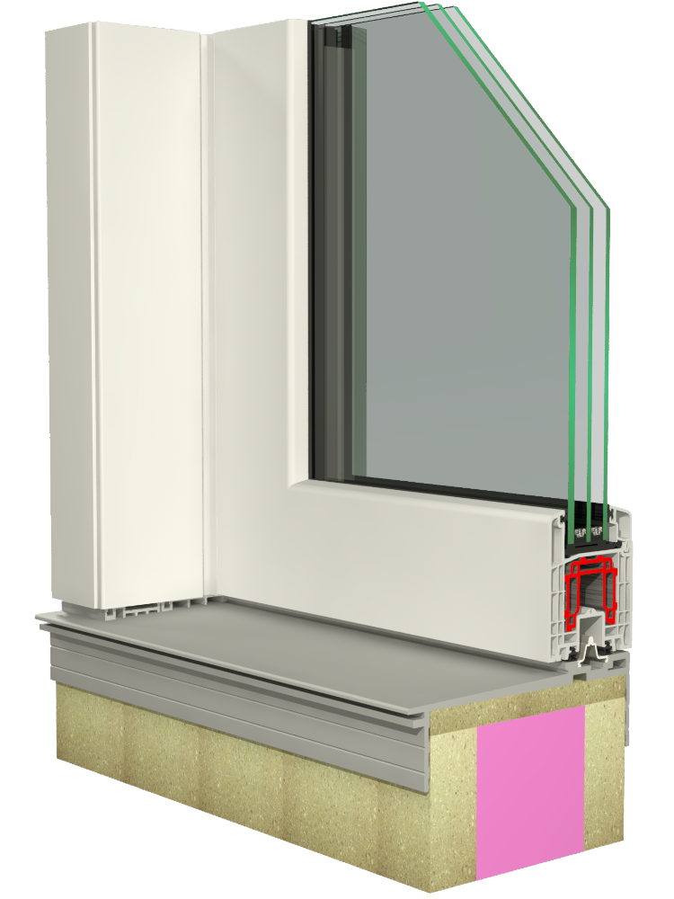 3 Fach Verglasung Fenster minimalistisches Interieur