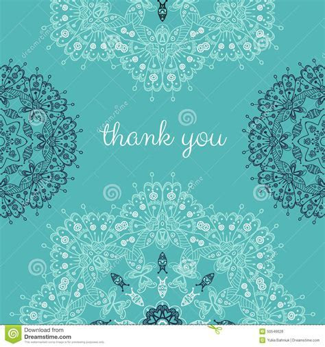 Thank You Card With Abstract Vector Ornamental Round Thank You Card With Abstract Vector Ornamental Round