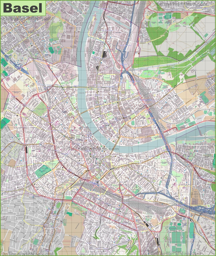 Map Of Basel Switzerland