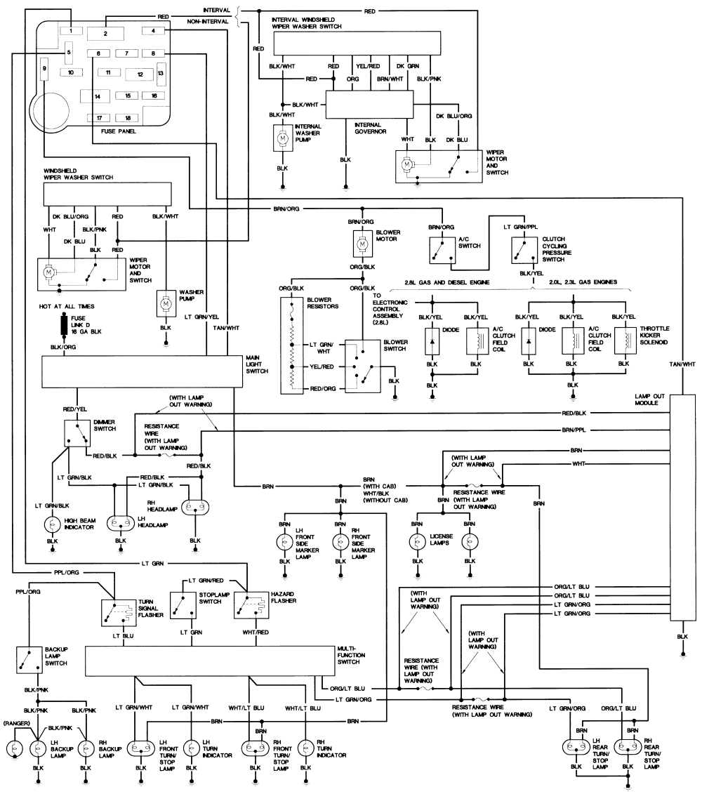 Ford Ranger Wiring Diagram Free