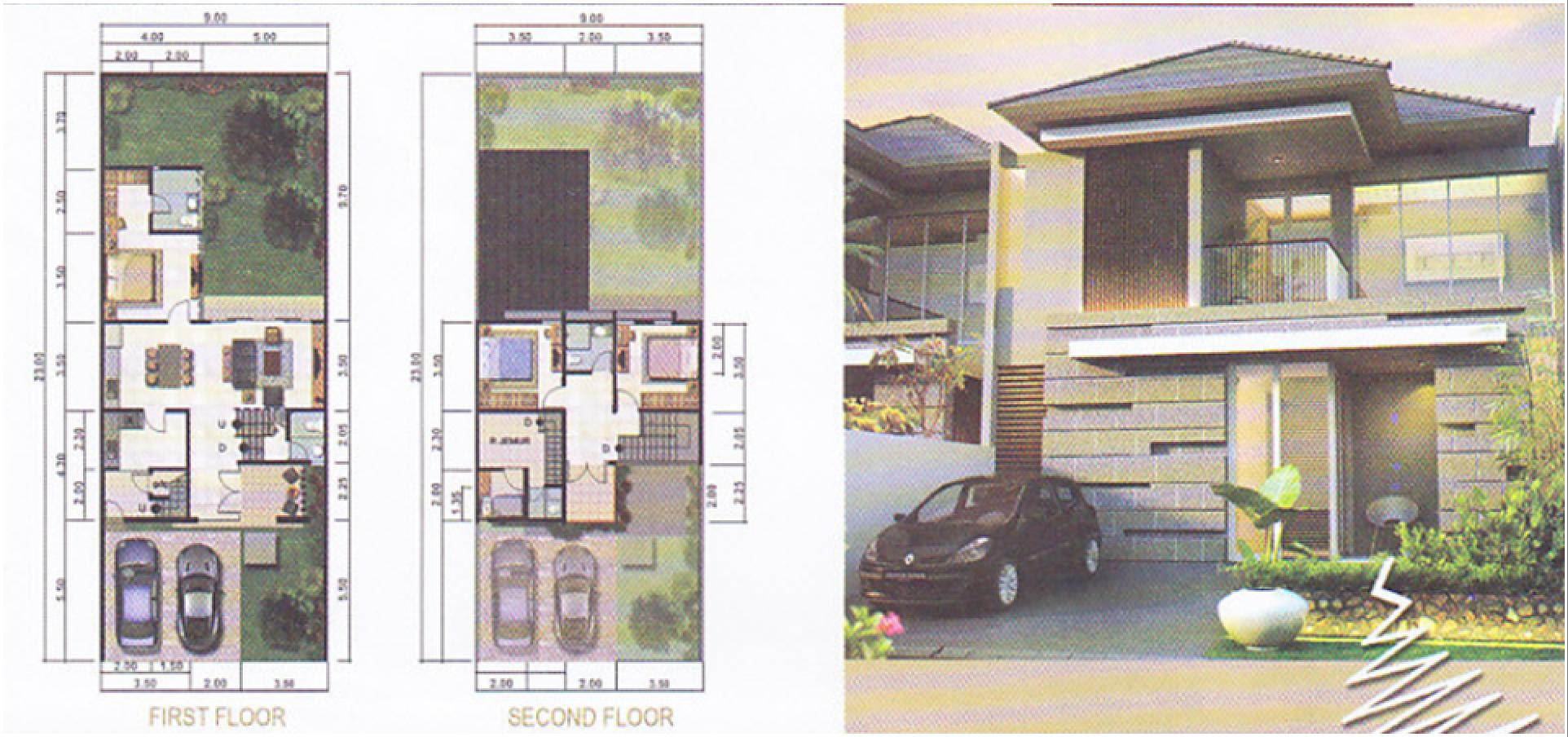 Gambar Desain Rumah Minimalis Ukuran 5x20 - House Q