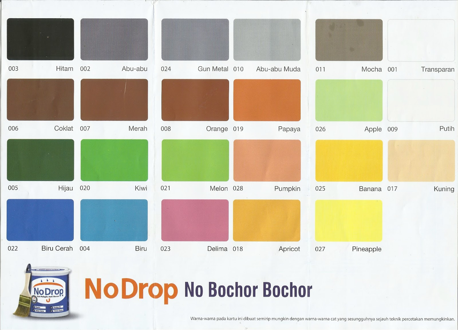 Update Warna Cat No Drop Paling Update Update Warna Cat No Drop Paling Update