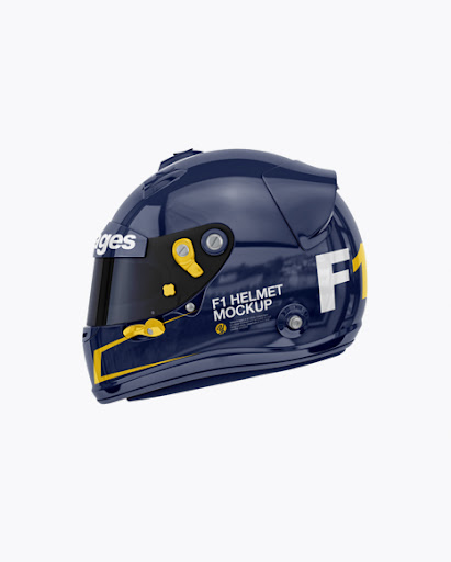 Download Free F1 Helmet Mockup - Side View (PSD)